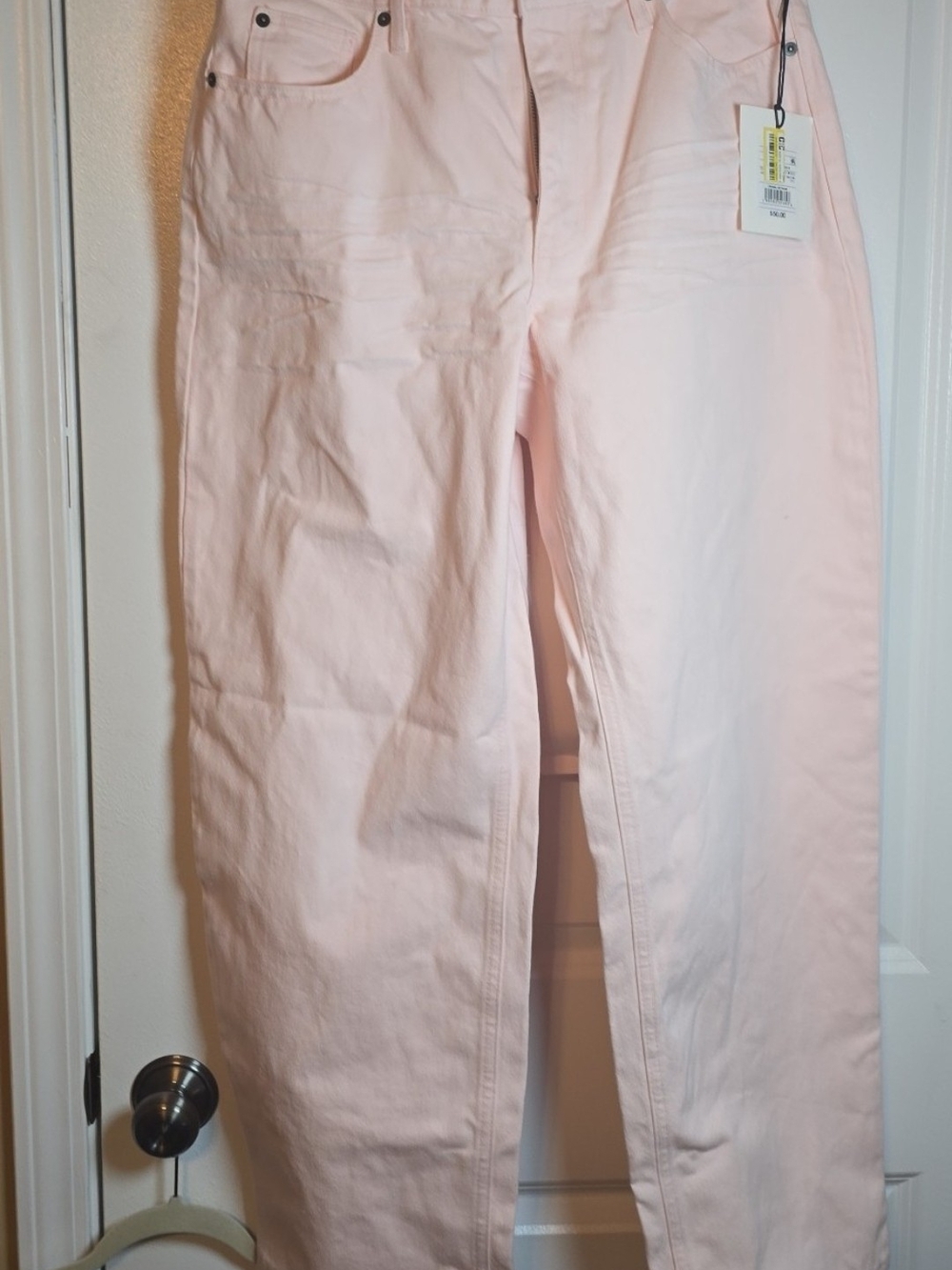 KBB by Kahlana pink barrel wide leg  womens jeans